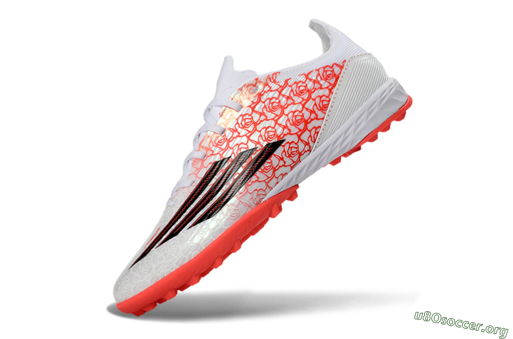 Adidas F50 Pro TF Football Shoes - White/Flamingo Pink/Neon Black 6