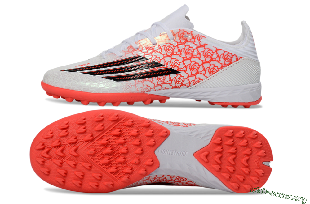 Adidas F50 Pro TF Football Shoes - White/Flamingo Pink/Neon Black 1