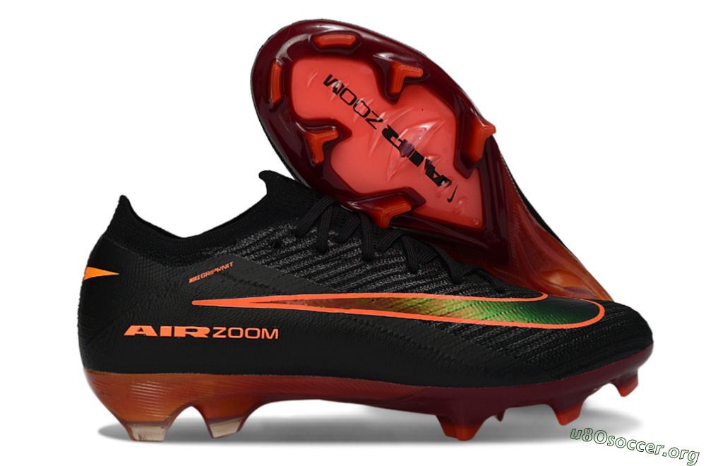 Nike Air Zoom Mercurial Vapor 16 Elite FG Football Boots - Black/Electric Orange/Metallic Green 2