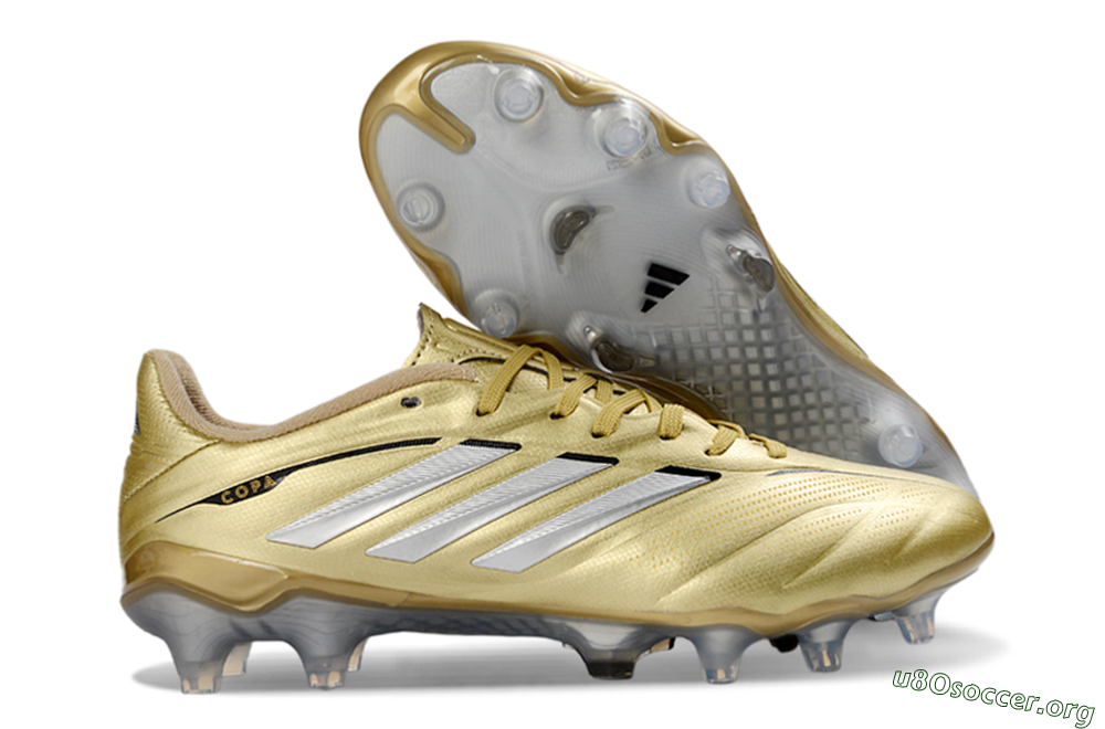 Adidas Copa Pure 3 Elite FG Football Boots - Gold/Metallic Silver/White 2