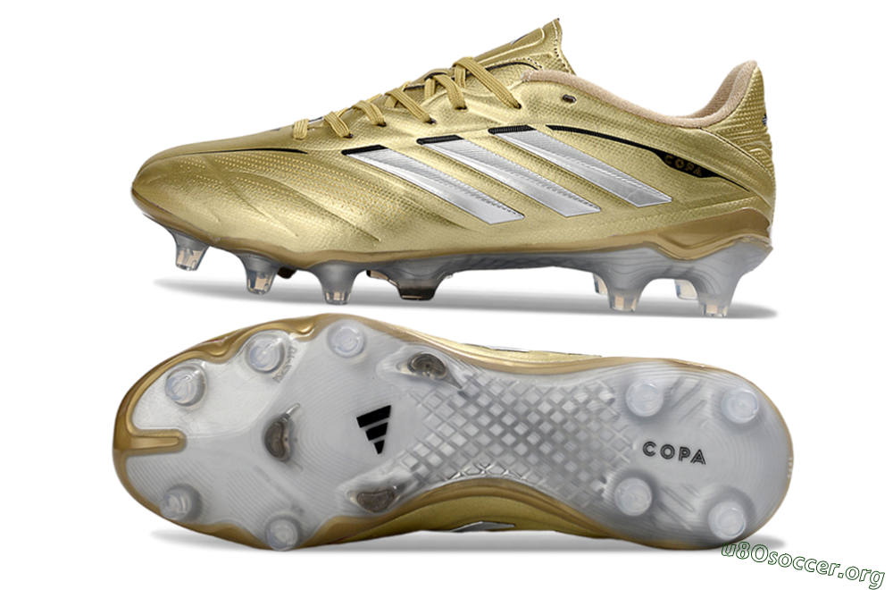 Adidas Copa Pure 3 Elite FG Football Boots - Gold/Metallic Silver/White 1