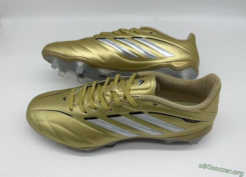 Adidas Copa Pure 3 Elite FG Football Boots - Gold/Metallic Silver/White