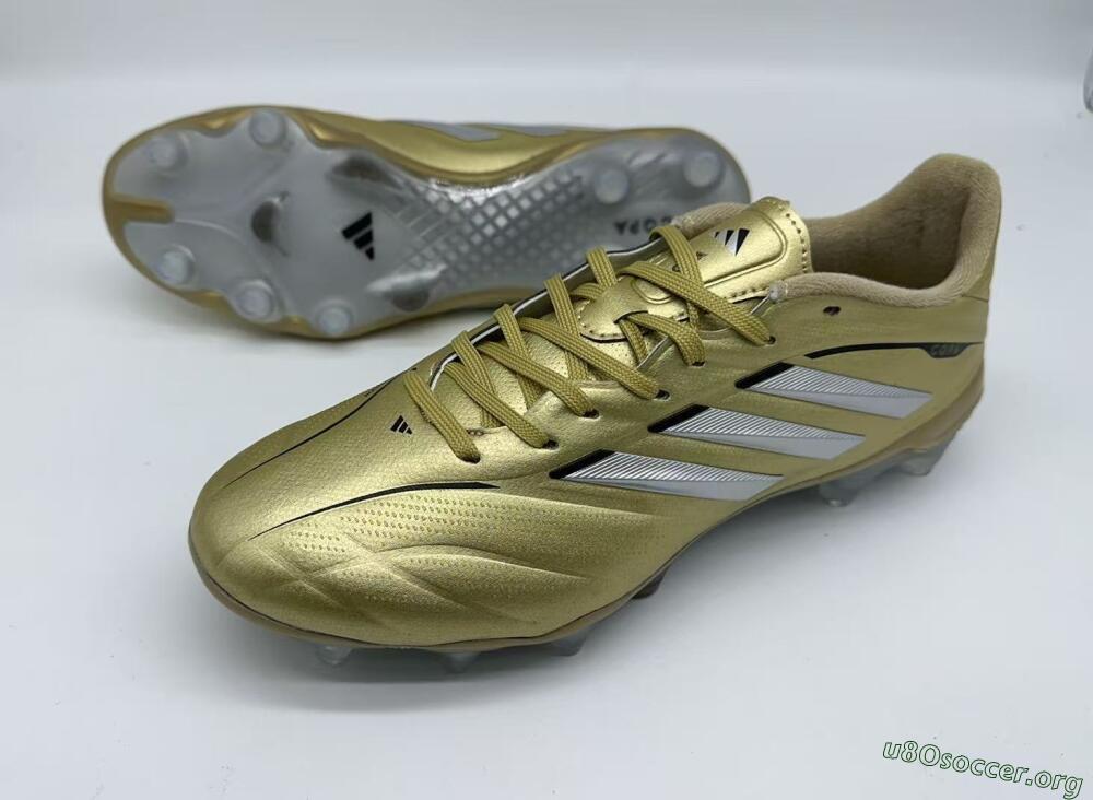 Adidas Copa Pure 3 Elite FG Football Boots - Gold/Metallic Silver/White