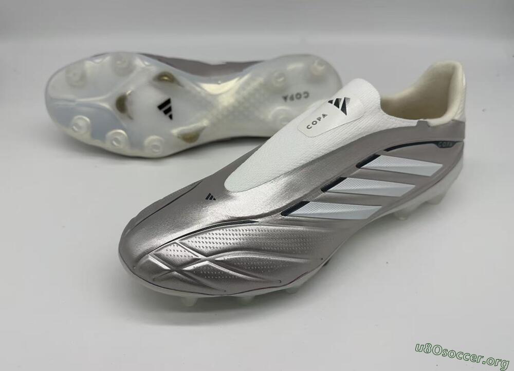 Adidas Copa Pure 3 Elite FG Football Boots - Silver/Metallic Gray/White