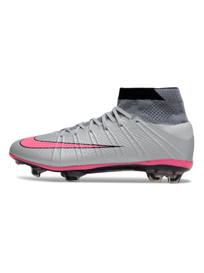 Nike Zoom Mercurial Superfly 4 Elite FG Football Boots - Gray/Neon Pink/Black