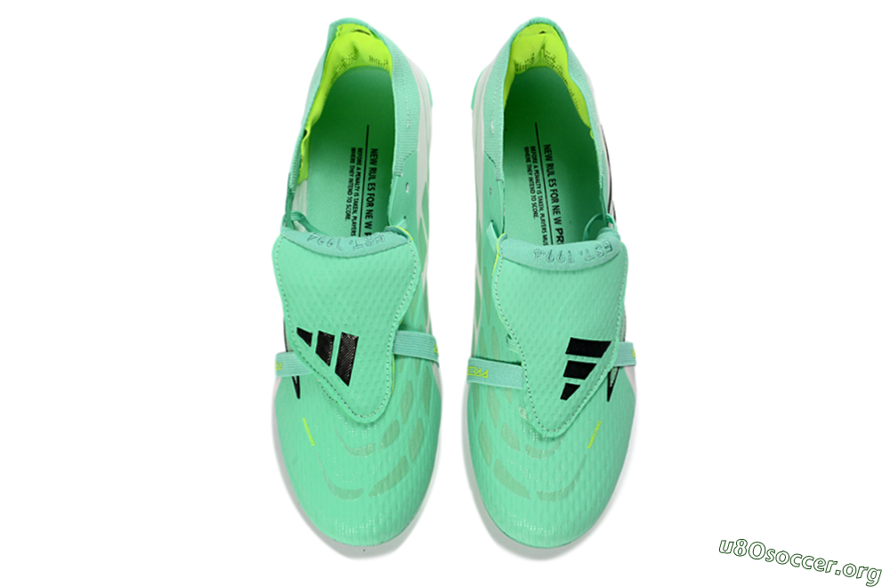 Adidas Predator 26 Elite Fold-Over Tongue FG Football Boots - Aqua/Mint Green/Fluorescent Yellow 4