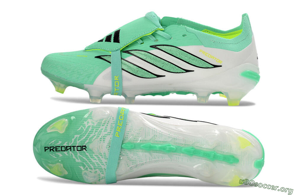 Adidas Predator 26 Elite Fold-Over Tongue FG Football Boots - Aqua/Mint Green/Fluorescent Yellow 1
