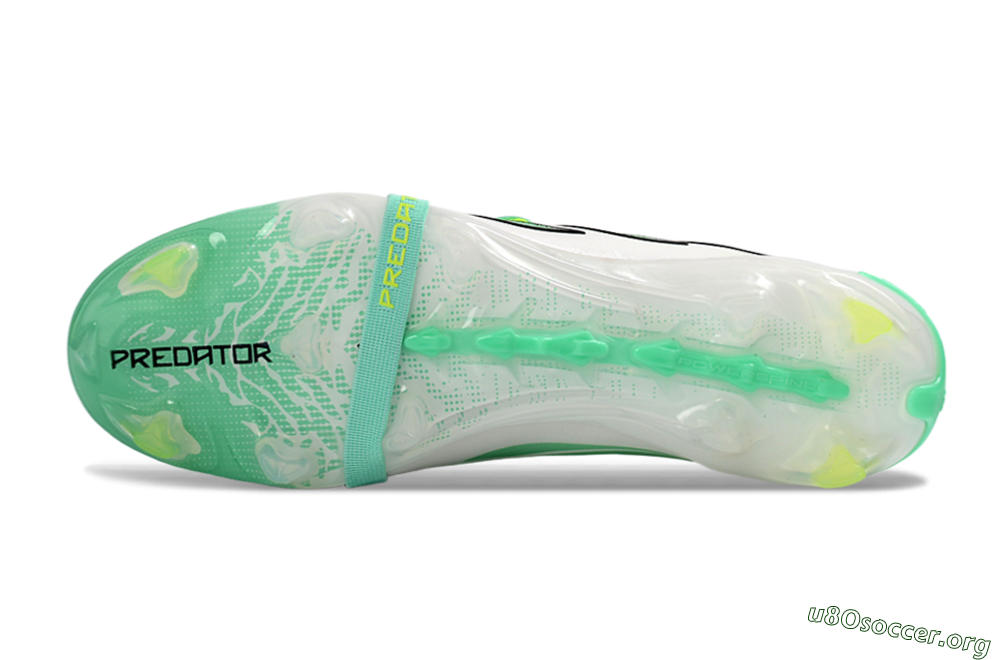 Adidas Predator 26 Elite Fold-Over Tongue FG Football Boots - Aqua/Mint Green/Fluorescent Yellow 7