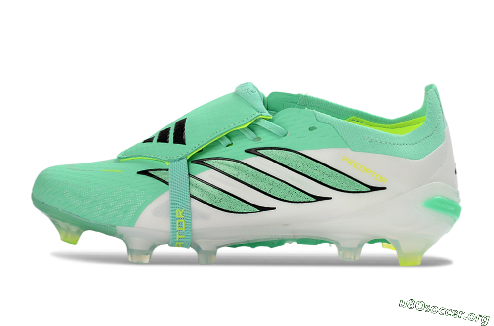 Adidas Predator 26 Elite Fold-Over Tongue FG Football Boots - Aqua/Mint Green/Fluorescent Yellow 3