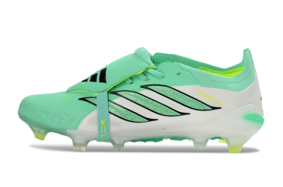 Adidas Predator 26 Elite Fold-Over Tongue FG Football Boots - Aqua/Mint Green/Fluorescent Yellow