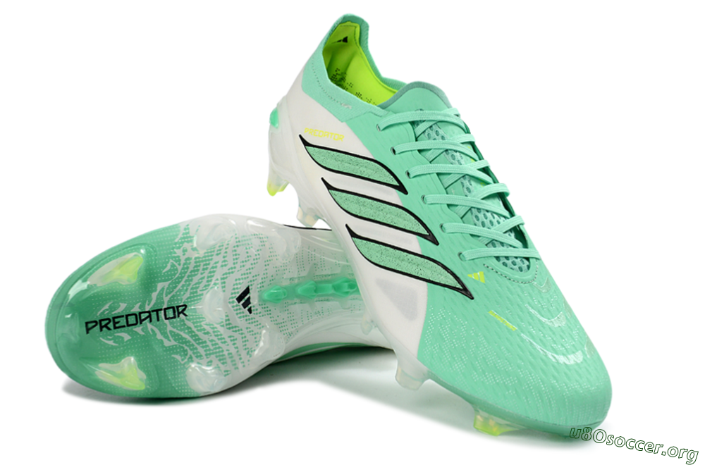 Adidas Predator 26 Elite FG Football Boots - Aqua/Lime Green/Black 0