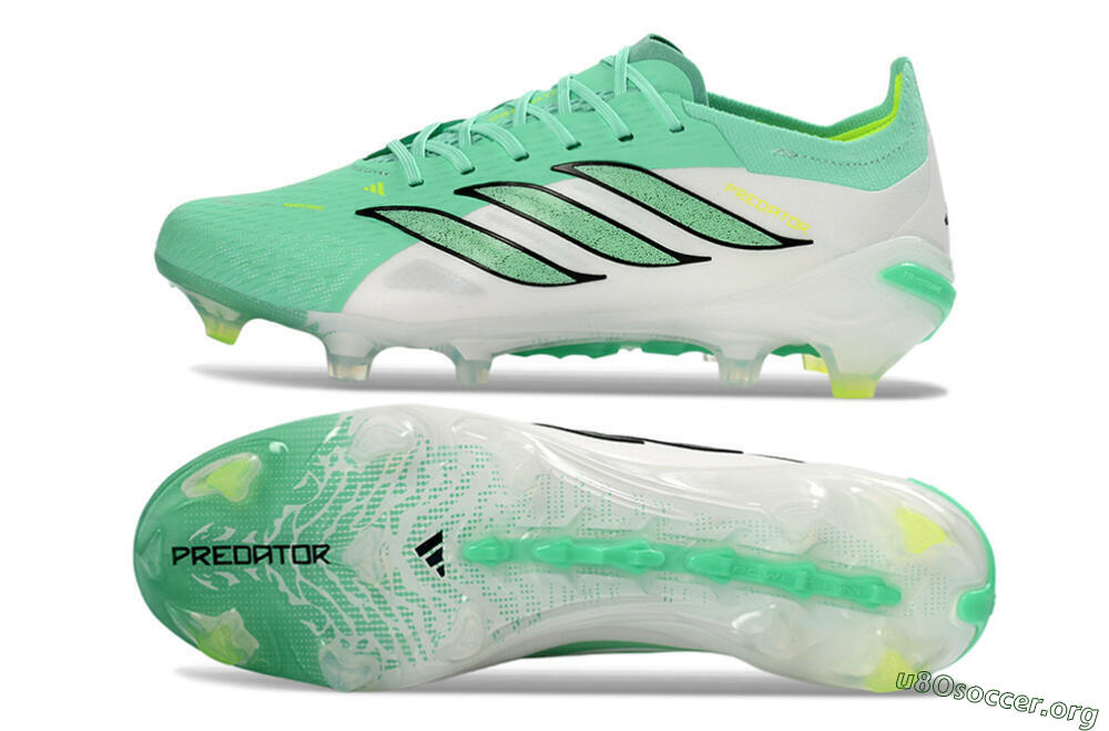 Adidas Predator 26 Elite FG Football Boots - Aqua/Lime Green/Black 1