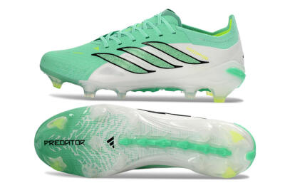 Adidas Predator 26 Elite FG Football Boots - Aqua/Lime Green/Black