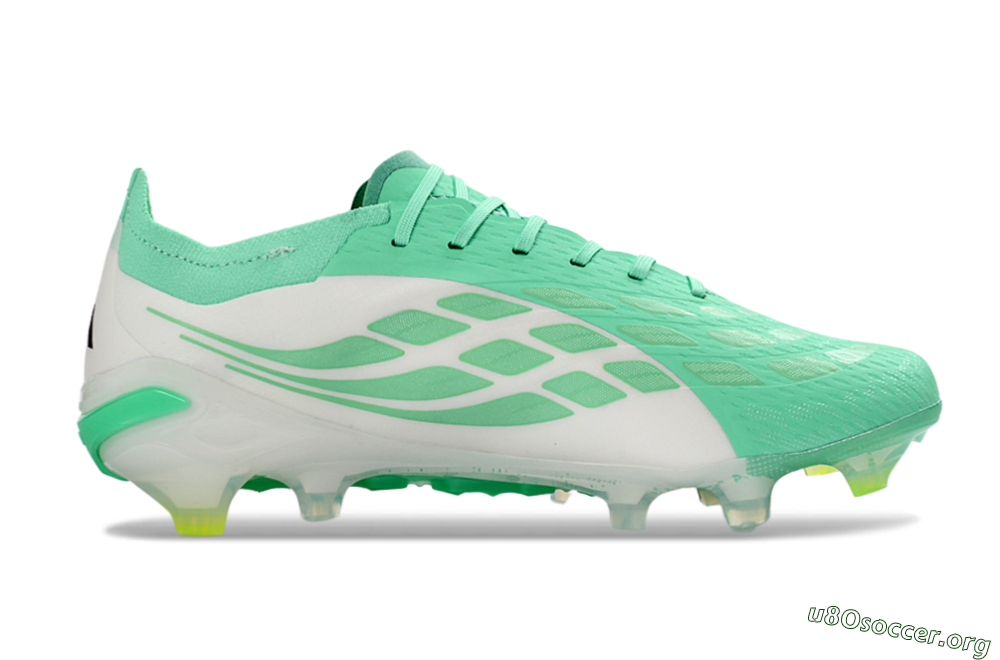 Adidas Predator 26 Elite FG Football Boots - Aqua/Lime Green/Black 7