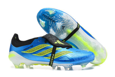 Adidas Predator 26 Elite Fold-Over Tongue FG Football Boots - Blue/Electric Blue/Lime Green