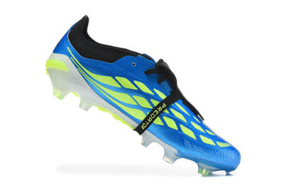 Adidas Predator 26 Elite Fold-Over Tongue FG Football Boots - Blue/Electric Blue/Lime Green