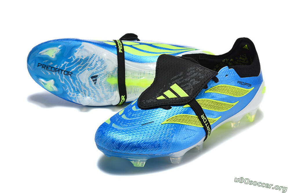 Adidas Predator 26 Elite Fold-Over Tongue FG Football Boots - Blue/Electric Blue/Lime Green 0