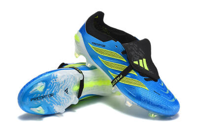 Adidas Predator 26 Elite Fold-Over Tongue FG Football Boots - Blue/Electric Blue/Lime Green