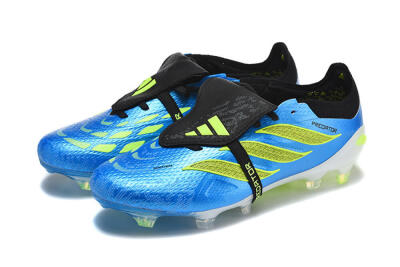 Adidas Predator 26 Elite Fold-Over Tongue FG Football Boots - Blue/Electric Blue/Lime Green