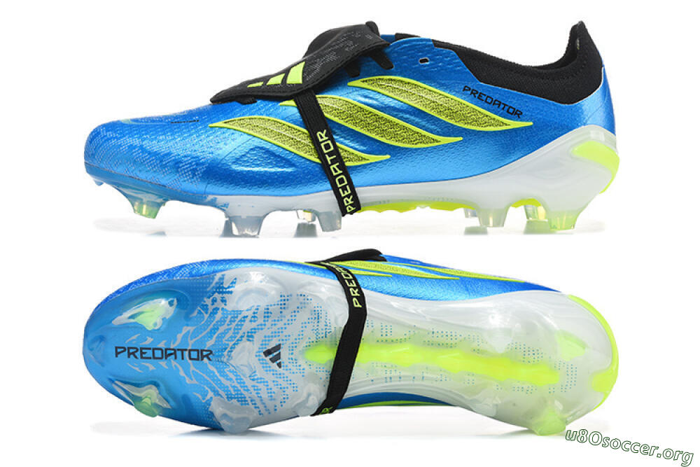 Adidas Predator 26 Elite Fold-Over Tongue FG Football Boots - Blue/Electric Blue/Lime Green 1