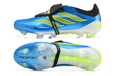 Adidas Predator 26 Elite Fold-Over Tongue FG Football Boots - Blue/Electric Blue/Lime Green