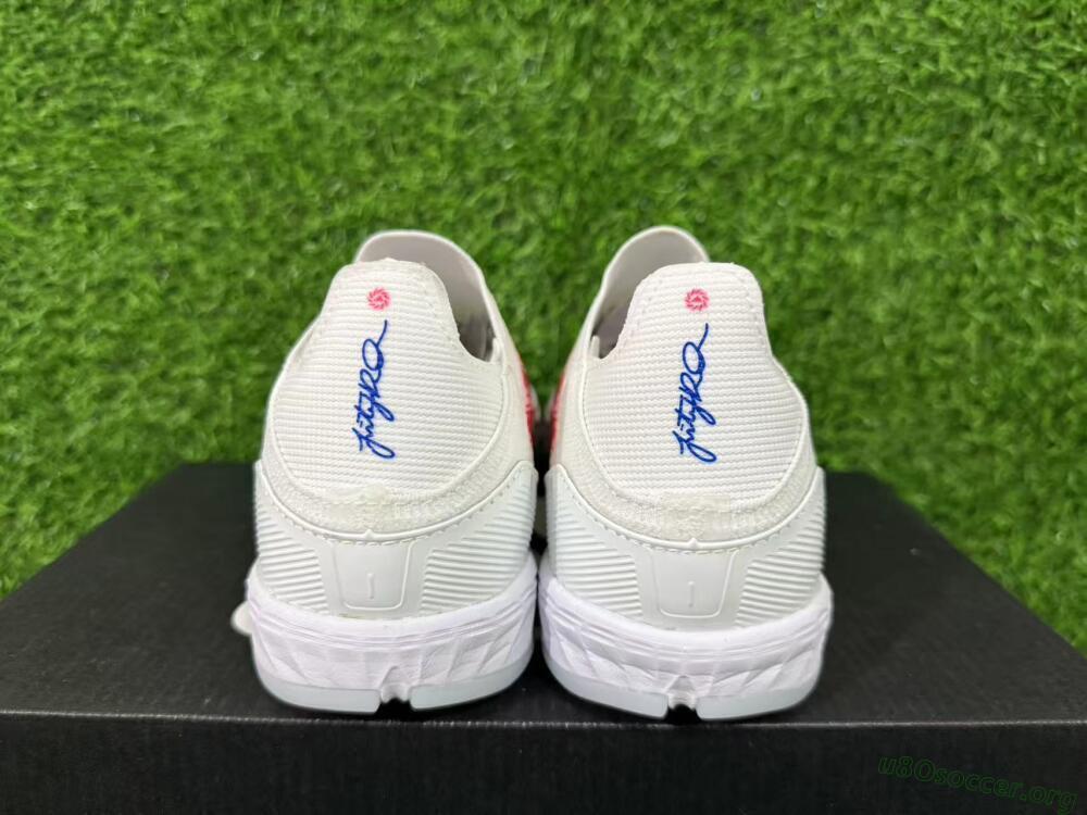 Adidas F50 Elite Laceless TF Football Shoes - White/Electric Red/Navy Blue