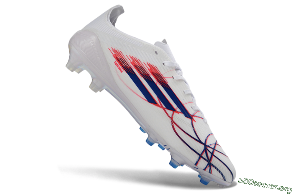 Adidas F50 Elite FG Football Boots - White/Crimson/Blue 5