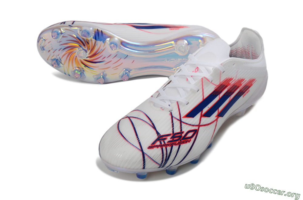 Adidas F50 Elite FG Football Boots - White/Crimson/Blue 0