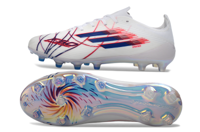 Adidas F50 Elite FG Football Boots - White/Crimson/Blue