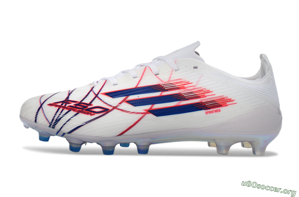 Adidas F50 Elite FG Football Boots - White/Crimson/Blue 3