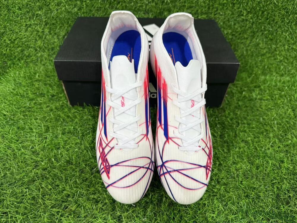 Adidas F50 Elite FG Football Boots - White/Crimson/Blue
