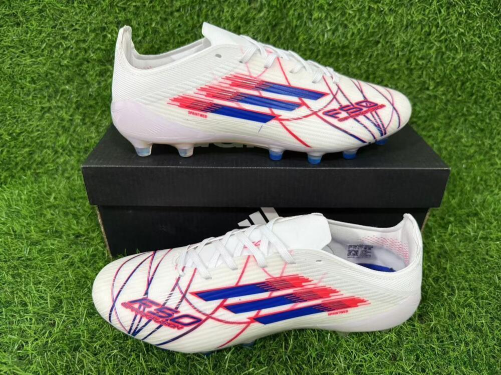Adidas F50 Elite FG Football Boots - White/Crimson/Blue