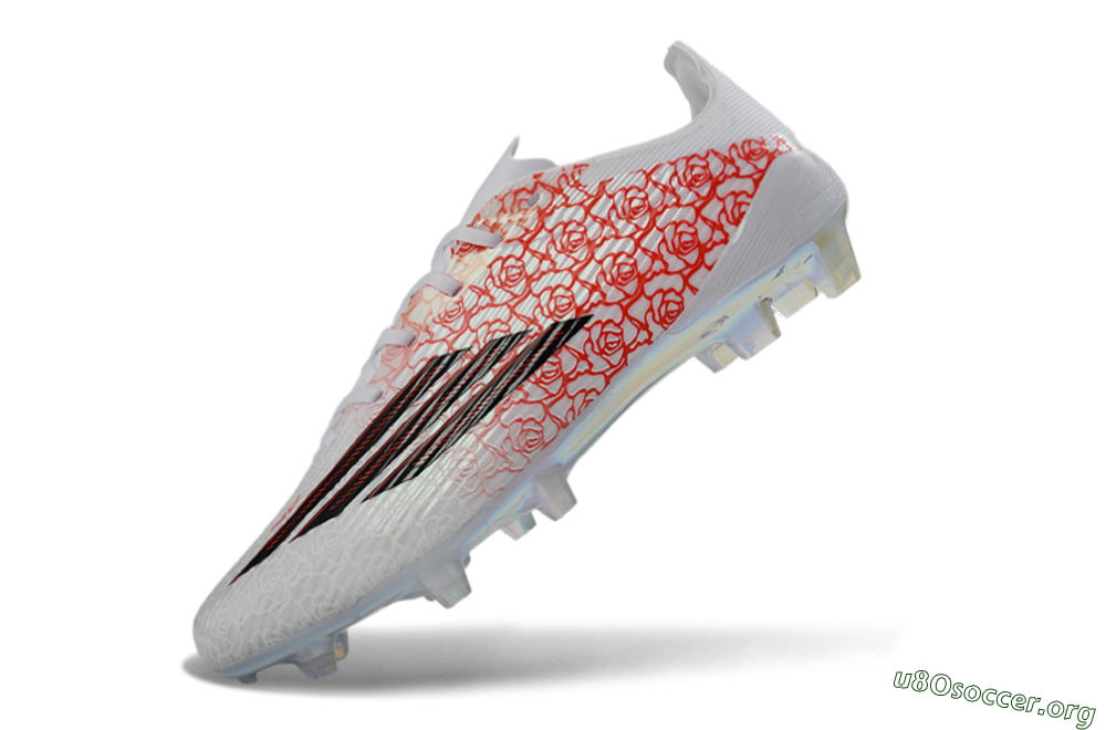Adidas F50 Elite FG Football Boots - White/Crimson Rose/Black 6