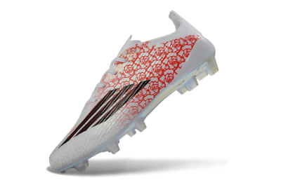 Adidas F50 Elite FG Football Boots - White/Crimson Rose/Black
