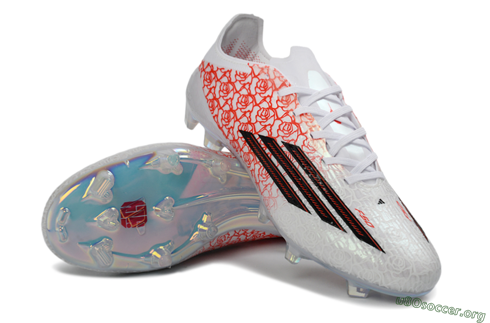 Adidas F50 Elite FG Football Boots - White/Crimson Rose/Black 4