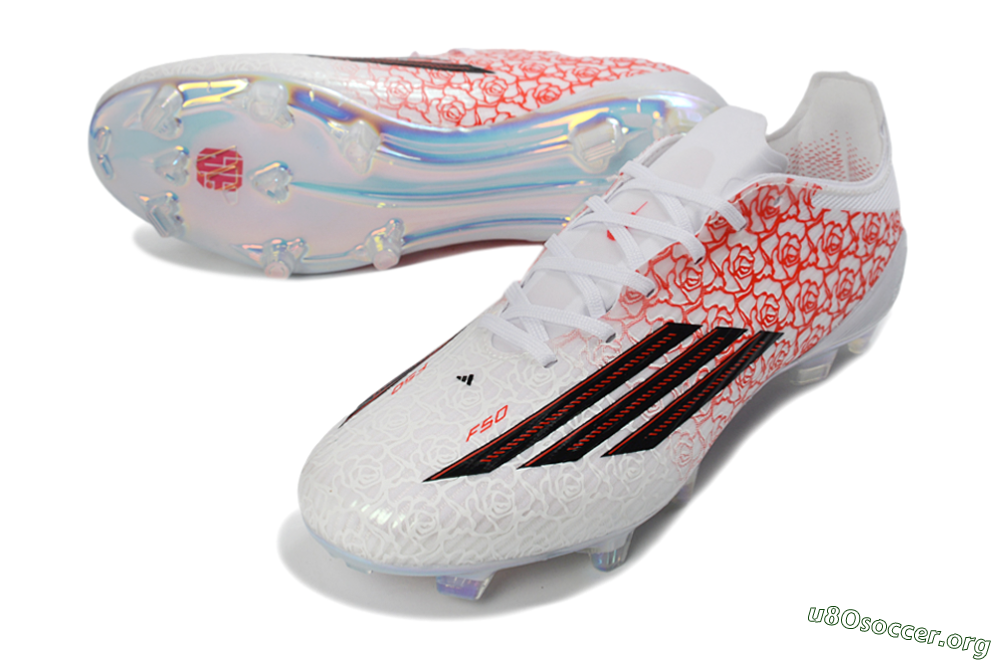 Adidas F50 Elite FG Football Boots - White/Crimson Rose/Black 0