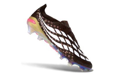 Adidas Predator 26 Elite FG Football Boots - Brown/Vibrant Pink/Metallic Gold