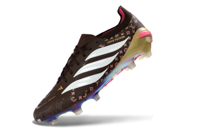 Adidas Predator 26 Elite FG Football Boots - Brown/Vibrant Pink/Metallic Gold