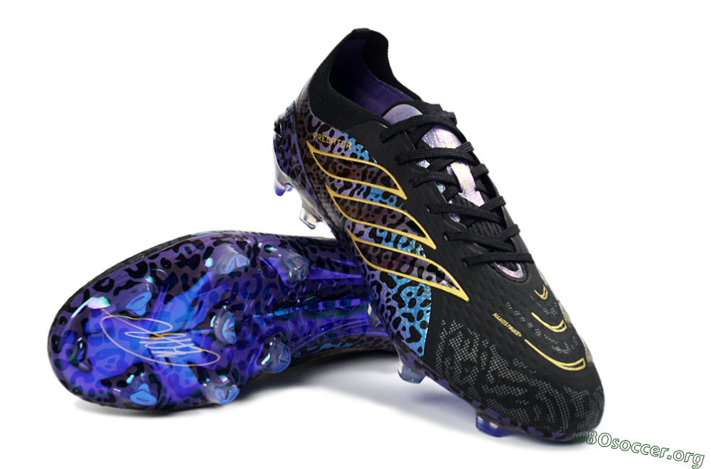 Adidas Predator 26 Elite FG Football Boots - Black/Electric Blue/Purple Fusion 0