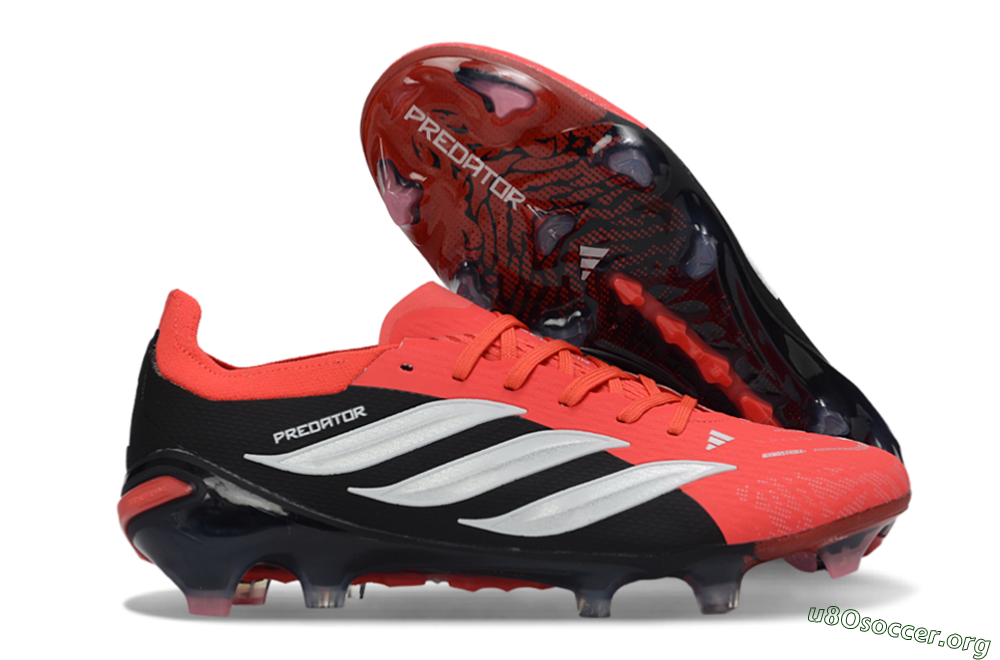 Adidas Predator 26 Elite FG Football Boots - Red/Black/White 2