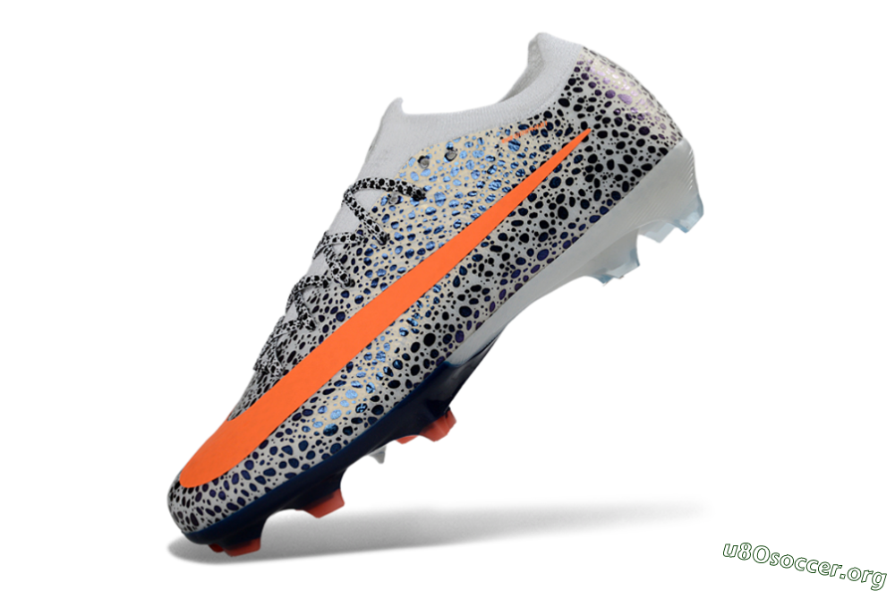 Nike Air Zoom Mercurial Vapor 16 Elite FG Football Boots - White/Electric Orange/Sapphire Blue 5