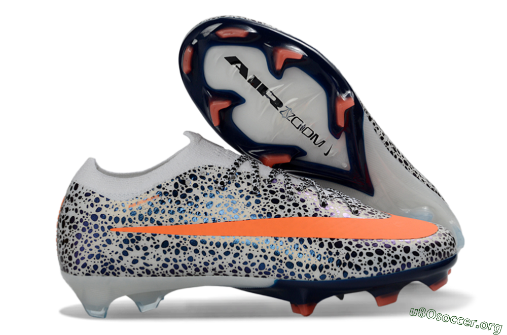Nike Air Zoom Mercurial Vapor 16 Elite FG Football Boots - White/Electric Orange/Sapphire Blue 2