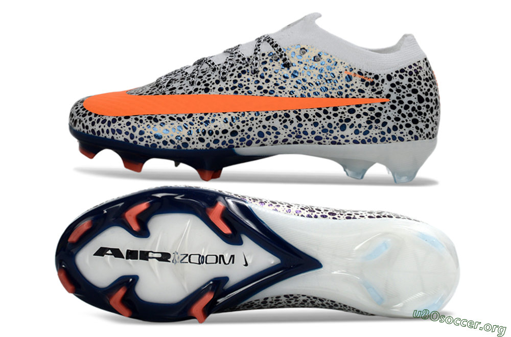 Nike Air Zoom Mercurial Vapor 16 Elite FG Football Boots - White/Electric Orange/Sapphire Blue 1