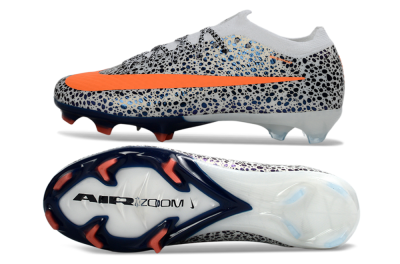 Nike Air Zoom Mercurial Vapor 16 Elite FG Football Boots - White/Electric Orange/Sapphire Blue