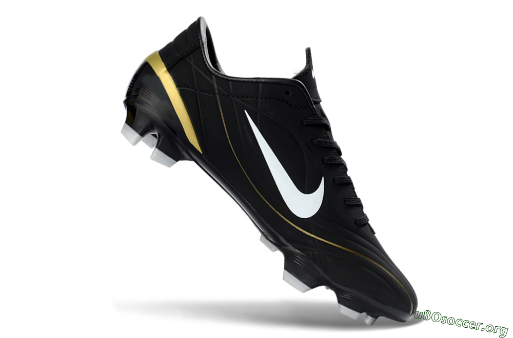 Nike Mercurial Vapor R9 FG Football Boots - Black/Gold Accent/White Detail 4