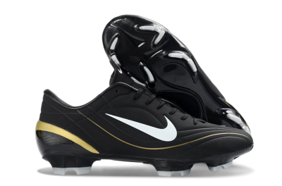 Nike Mercurial Vapor R9 FG Football Boots - Black/Gold Accent/White Detail