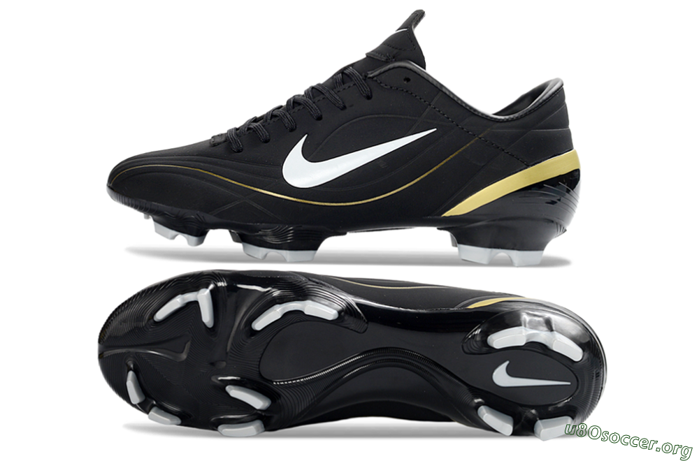 Nike Mercurial Vapor R9 FG Football Boots - Black/Gold Accent/White Detail 1