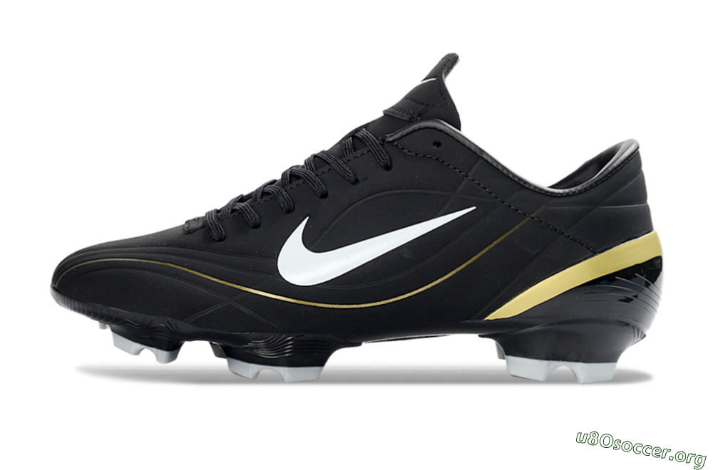 Nike Mercurial Vapor R9 FG Football Boots - Black/Gold Accent/White Detail 3
