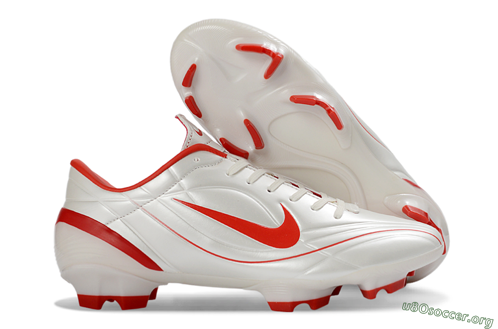 Nike Mercurial Vapor R9 FG Football Boots - White/Fiery Red/Sleek Silver 2