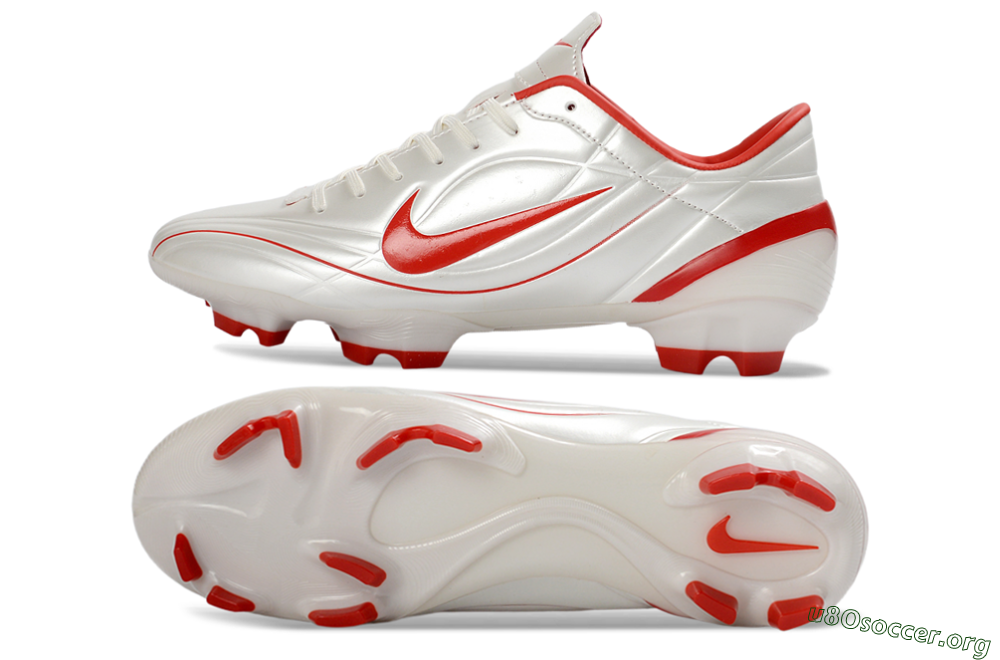 Nike Mercurial Vapor R9 FG Football Boots - White/Fiery Red/Sleek Silver 1